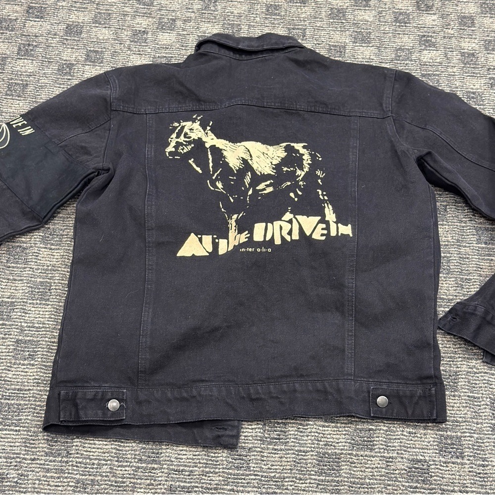 black denim button-up jacketofficial‎ band merchandise At the Drive-In.